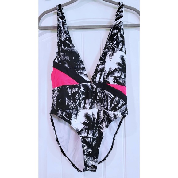 Fabletics maro palm tree print one piece swimsuit - Picture 2 of 5